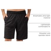 image:image90 Degree By Reflex 3 Pack Mens Basketball Shorts with Drawstring Performance Tech Lightweight ShortsBlack Print Combo 3 Pack