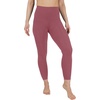 image:image90 Degree By Reflex Cotton High Waist Ankle Length Compression Leggings with Elastic Free WaistbandRouge Blush W Pocket