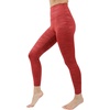 image:image90 Degree By Reflex High Waist Tummy Control Squat Proof Ankle Length Printed LeggingsCamo Sangria