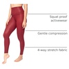 image:image90 Degree By Reflex High Waist Tummy Control Squat Proof Ankle Length Printed LeggingsCracked Rhubarb