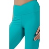 image:image90 Degree By Reflex Interlink Ribbed High Crossover Waist 78th Ankle LeggingBlue Grass