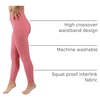 image:image90 Degree By Reflex Interlink Ribbed High Crossover Waist 78th Ankle LeggingSlate Rose