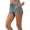 image:image90 Degree By Reflex Lightweight Lounge Heather Shorts Drawstring Casual Summer Sleep Short Shorts for WomenHeather Sage Green