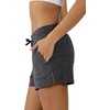 image:image90 Degree By Reflex Lightweight Lounge Shorts  Casual Summer Jersey Shorts for Women  2 Pack  Heather Chalk VioletHeather Charcoal  1X