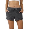 image:image90 Degree By Reflex Lightweight Lounge Shorts  Casual Summer Jersey Shorts for Women  2 Pack  Heather Moonlit OceanHeather Charcoal  1X