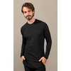 image:image90 Degree By Reflex Mens Dry Fit Soft Crew Neck Long Sleeve Shirt Fitted TopBlack