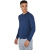 image:image90 Degree By Reflex Mens Dry Fit Soft Crew Neck Long Sleeve Shirt Fitted TopDark Navy