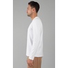 image:image90 Degree By Reflex Mens Dry Fit Soft Crew Neck Long Sleeve Shirt Fitted TopWhite