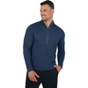 image:image90 Degree By Reflex Soft Half Zip Pullover Long Sleeve Workout Running Shirt for MenBlue WPocket