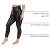 image:image90 Degree By Reflex Super High Waist High Shine Faux Leather Fleece Lined Elastic Free Ankle LeggingsBlack