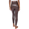 image:image90 Degree By Reflex Super High Waist High Shine Faux Leather Fleece Lined Elastic Free Ankle LeggingsChocolate Torte