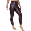 image:image90 Degree By Reflex Super High Waist High Shine Faux Leather Fleece Lined Elastic Free Ankle LeggingsDark Cherry Elastic Free