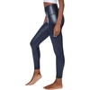 image:image90 Degree By Reflex Super High Waist High Shine Faux Leather Fleece Lined Elastic Free Ankle LeggingsDark Navy