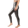 image:image90 Degree By Reflex Super High Waist High Shine Faux Leather Fleece Lined Elastic Free Ankle LeggingsGunmetal Grey Elastic Free