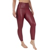 image:image90 Degree By Reflex Super High Waist High Shine Faux Leather Fleece Lined Elastic Free Ankle LeggingsRhubarb
