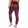 image:image90 Degree By Reflex Super High Waist High Shine Faux Leather Fleece Lined Elastic Free Ankle LeggingsUptown Red Elastic Free