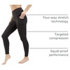 image:image90 Degree By Reflex Tummy Control Leggings High Waisted Squat Proof Ankle Workout Running Yoga PantClassic Black
