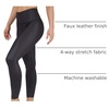 image:image90 Degree By Reflex Womens Faux Leather Leggings Matte High Waisted High Shine Faux Leather Ankle LeggingsBlackBlack