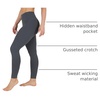 image:image90 Degree By Reflex Womens High Waist Ankle Length LeggingsIron Gate