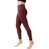 image:image90 Degree By Reflex Womens High Waist Squat Proof Ankle Length Printed LeggingsCracked Maroonish