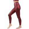 image:image90 Degree By Reflex Womens High Waist Squat Proof Ankle Length Printed LeggingsCracked Windsor Wine