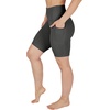image:image90 Degree By Reflex Womens High Waisted Biker Shorts with Side Pockets Workout Shorts 5 7 9Military Green 9