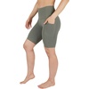 image:image90 Degree By Reflex Womens High Waisted Biker Shorts with Side Pockets Workout Shorts 5 7 9Mulled Basil 9