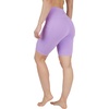 image:image90 Degree By Reflex Womens High Waisted Biker Shorts with Side Pockets Workout Shorts 5 7 9Sheer Lilac 9