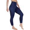 image:image90 Degree By Reflex Womens High Waisted Capri Legging Side Pocket Squat Proof Gym Workout Yoga PantTwlight