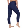 image:image90 Degree By Reflex Womens High Waisted Capri Legging Side Pocket Squat Proof Gym Workout Yoga PantTwlight
