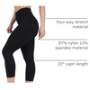 image:image90 Degree By Reflex Womens Power Flex Capri High Waisted Sculpting Legging  Black  XS