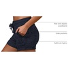 image:image90 Degree By Reflex Womens Soft Sweat Shorts High Waisted Drawstring Lounge Shorts with PocketsHeather Navy
