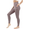 image:image90 Degree By Reflex Cotton Super High Waist Ankle Length Compression Leggings with Elastic Free Waistband  Deep Mocha