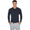 image:image90 Degree By Reflex Mens Dry Fit Soft Crew Neck Long Sleeve Shirt Fitted TopBlack