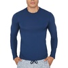 image:image90 Degree By Reflex Mens Dry Fit Soft Crew Neck Long Sleeve Shirt Fitted TopDark Navy