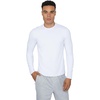 image:image90 Degree By Reflex Mens Dry Fit Soft Crew Neck Long Sleeve Shirt Fitted TopWhite