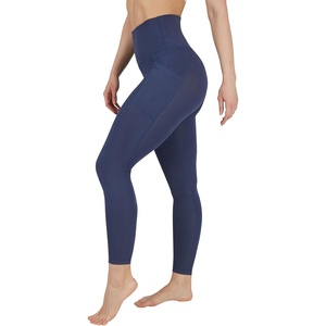image:image90 Degree By Reflex Cotton High Waist Ankle Length Compression Leggings with Elastic Free WaistbandCelestial Navy W Pocket