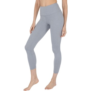 image:image90 Degree By Reflex High Waist Legging 78 Tummy Control Yoga Workout PantsHeather Grey