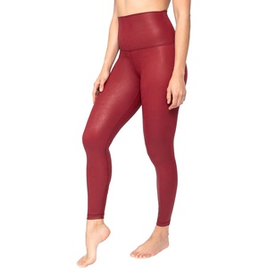 image:image90 Degree By Reflex High Waist Tummy Control Squat Proof Ankle Length Printed LeggingsCracked Rhubarb