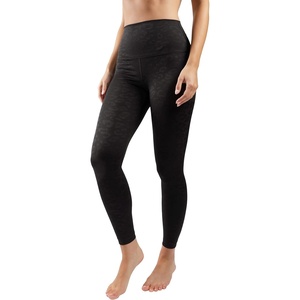 image:image90 Degree By Reflex High Waist Tummy Control Squat Proof Ankle Length Printed LeggingsLeopard Black Elastic Free
