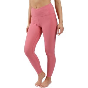 image:image90 Degree By Reflex Interlink Ribbed High Crossover Waist 78th Ankle LeggingSlate Rose