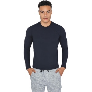 image:image90 Degree By Reflex Mens Dry Fit Soft Crew Neck Long Sleeve Shirt Fitted TopBlack