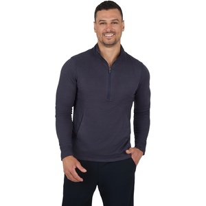 image:image90 Degree By Reflex Soft Half Zip Pullover Long Sleeve Workout Running Shirt for MenNavy WPocket