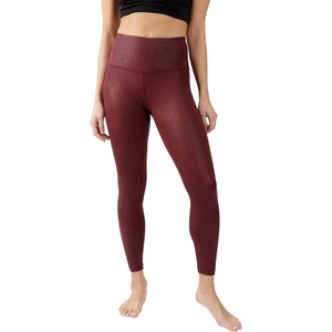 image:image90 Degree By Reflex Womens High Waist Squat Proof Ankle Length Printed LeggingsCracked Maroonish