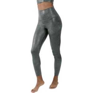 image:image90 Degree By Reflex Womens High Waist Squat Proof Ankle Length Printed LeggingsSage Lux Elastic Free