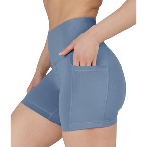 image:image90 Degree By Reflex Womens High Waisted Biker Shorts with Side Pockets Workout Shorts 5 7 9Grisaille 5