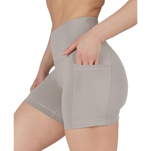image:image90 Degree By Reflex Womens High Waisted Biker Shorts with Side Pockets Workout Shorts 5 7 9Satellite 5