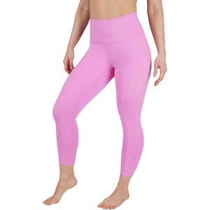 image:image90 Degree By Reflex Womens High Waisted Capri Legging Side Pocket Squat Proof Gym Workout Yoga PantOpera Mauve