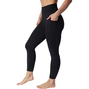 image:image90 Degree By Reflex Womens Leggings High Waisted Elastic Free Ankle Length with Side PocketsBlack
