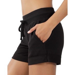 image:image90 Degree By Reflex Womens Soft Sweat Shorts High Waisted Drawstring Lounge Shorts with PocketsBlack